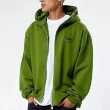 Olive Heavyweight Comfort Zip